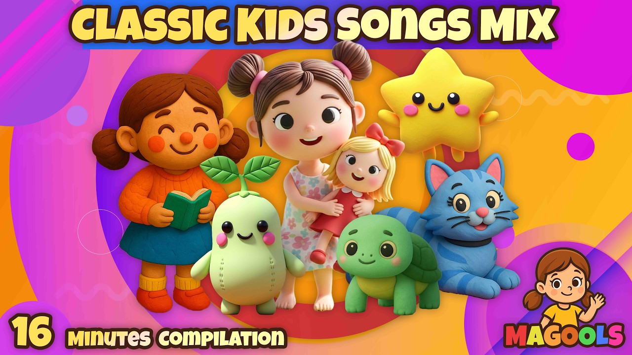 Classic Kids Songs Compilation 🎵 | 16 Min Magools Cover Mix | #Magoolstv #kidssong
