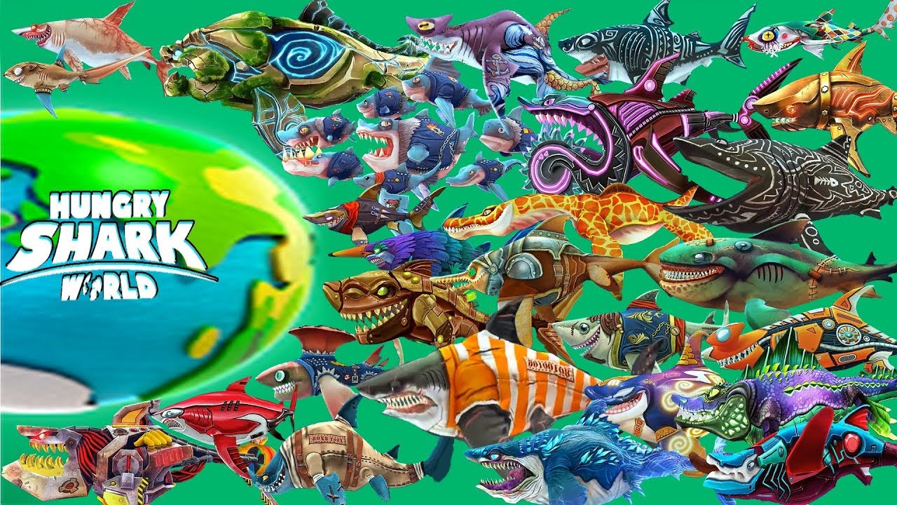 Hungry Shark World - ALL 29 SHARKS UNLOCKED | Gameplay Walkthrough (Android & iOS)