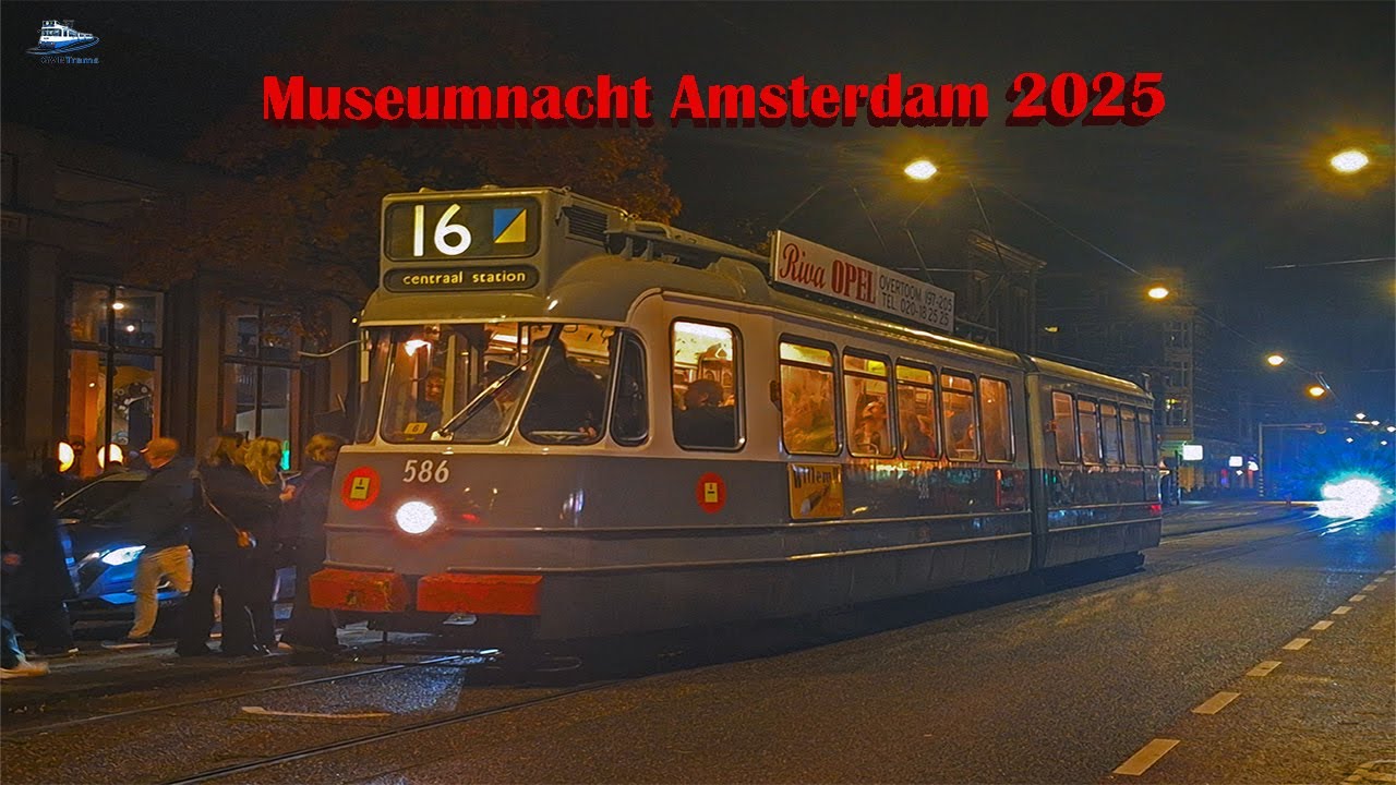 Museumtrams tijdens Museumnacht Amsterdam 2025