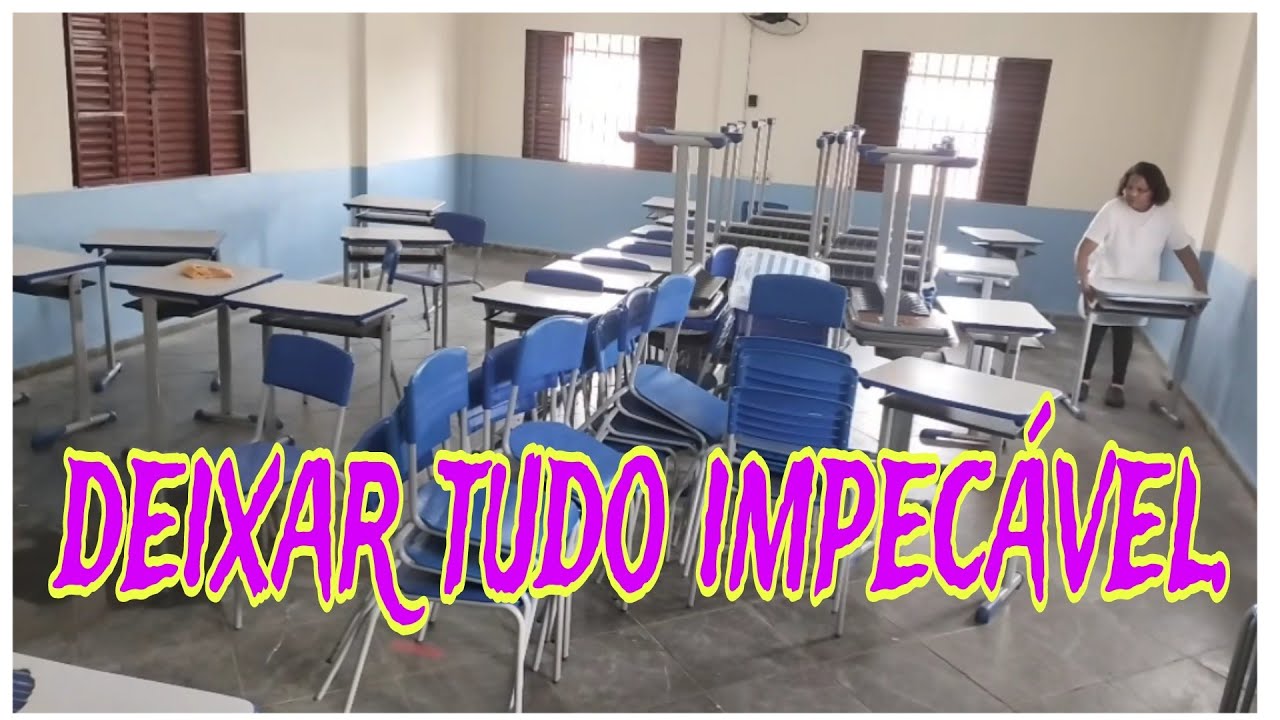 Faxina antes da volta às aulas.