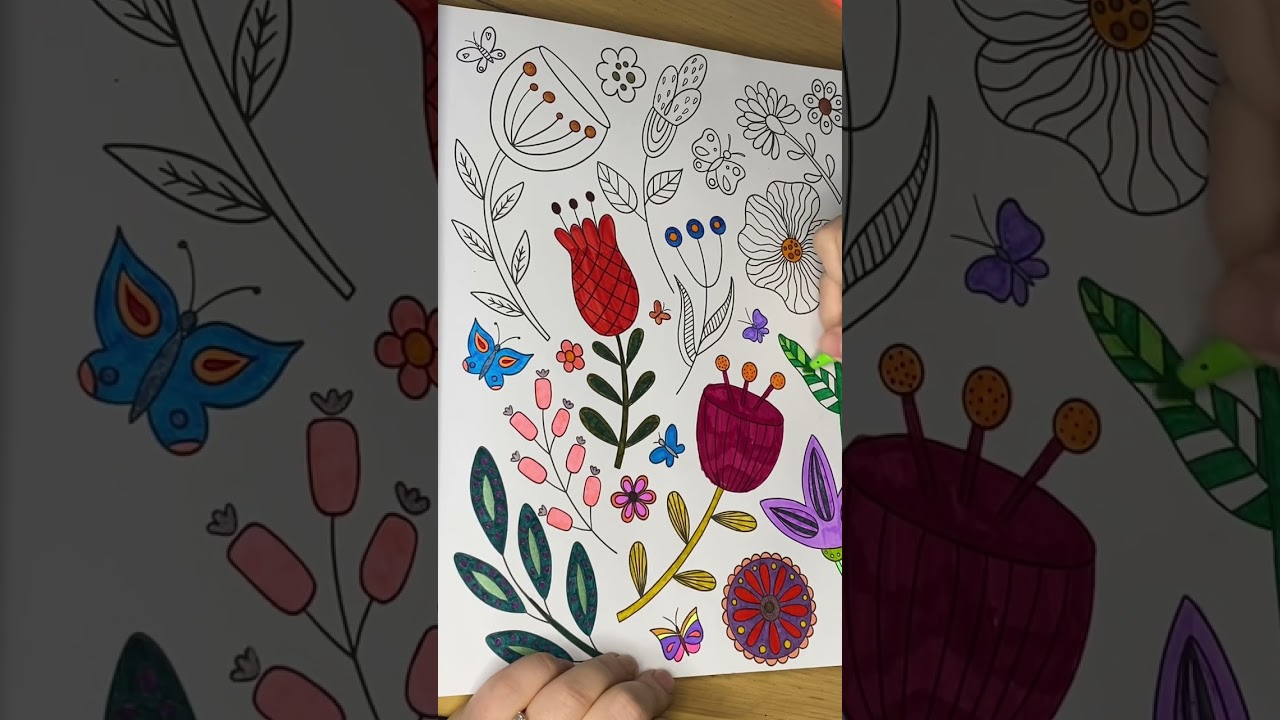 Colour me Happy - Florals episode 33 🌺#mindfulness #wellness #happy #colouring