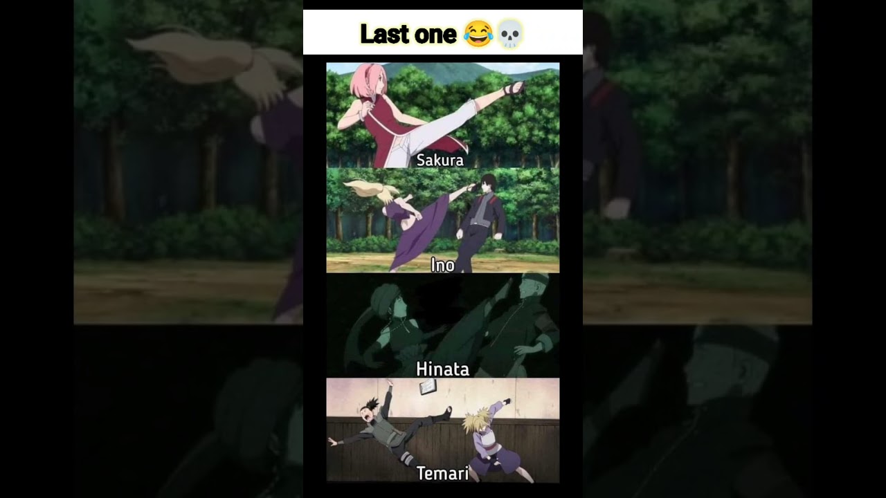 Last one is epic 👏😂💀 #naruto #anime #animeshorts #shorts #sakura