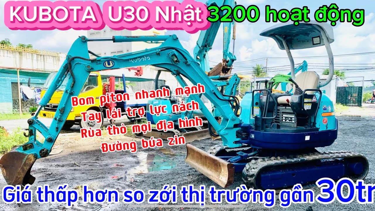 KUBOTA U30 🇯🇵odo mới 3200 giờ quá đẹp giá củ ko lên giá cho AE lập nghiệp
