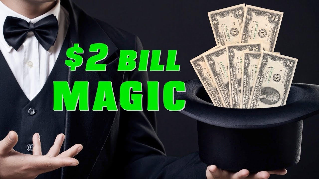$2 bills in magic tricks. Watch this ellusionist work!