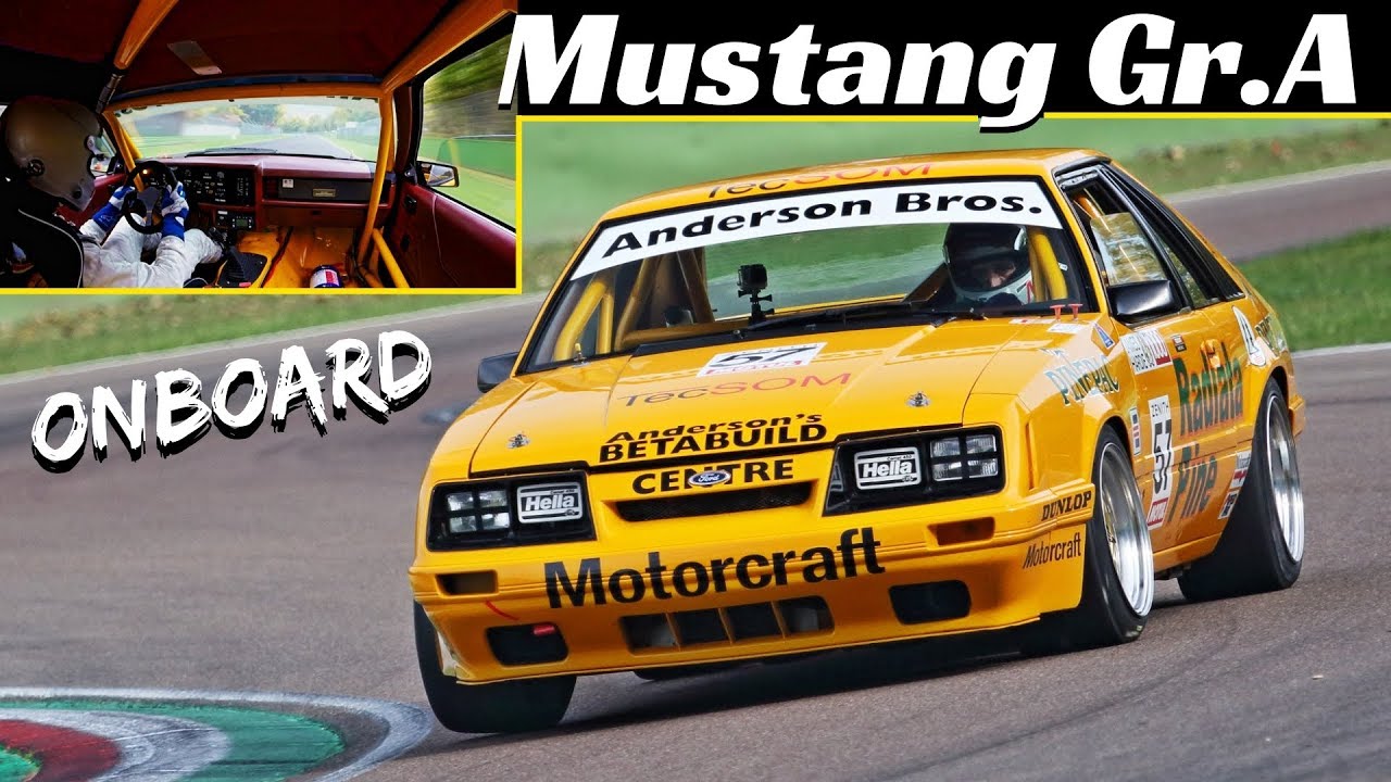 Ford Mustang GT Gr.A PinePac (1984) - 5.0L V8 N/A Engine - Actions + Onboard at Imola Classic 2018