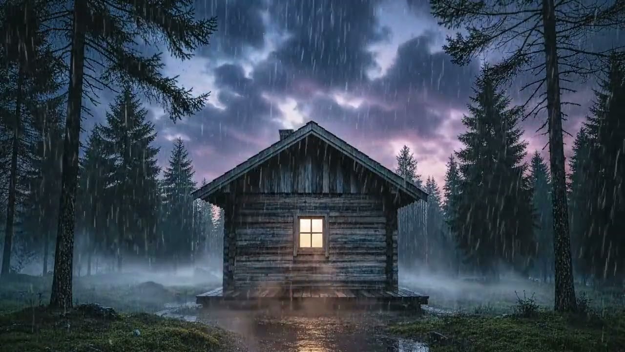 Rain Sounds on Window with Thunder | Heavy Rain for Sleep, Study & Relaxation