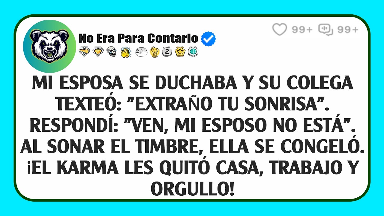 Mi esposa se duchaba y su colega texteó: 