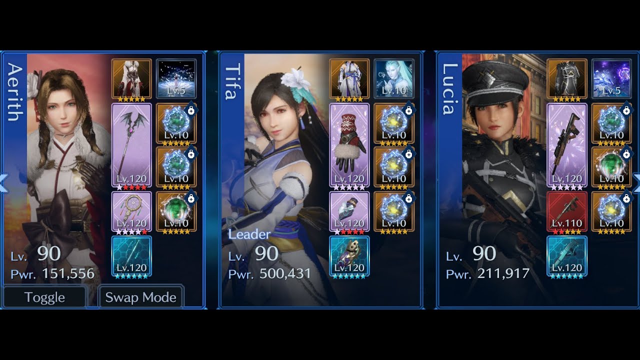 [FF7 Ever Crisis]: Ifrit Ex2 speed run (Lucia , Tifa, Aerith)