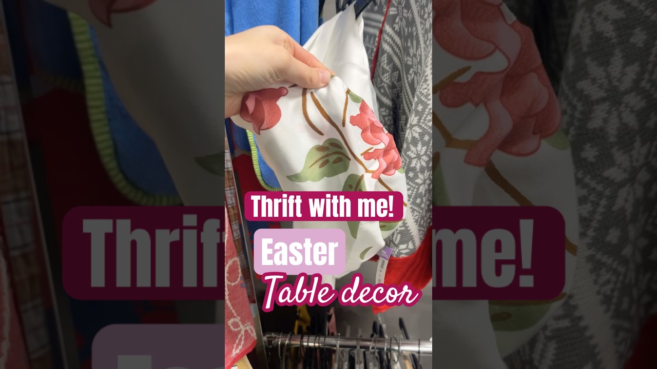 Thrift Easter table decor with me 🌷 #thriftshopping #thrifting #thriftwithme #easter #thrifthaul t