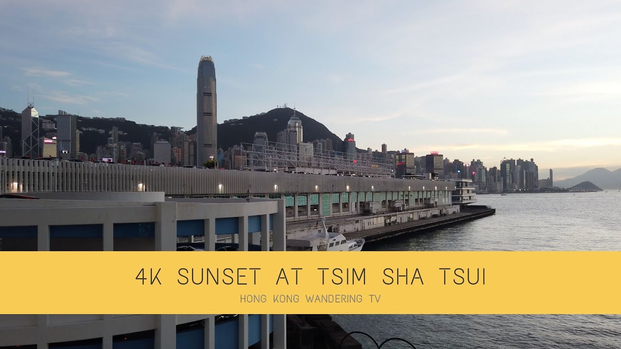 4K Sunset at Tsim Sha Tsui Harbour City