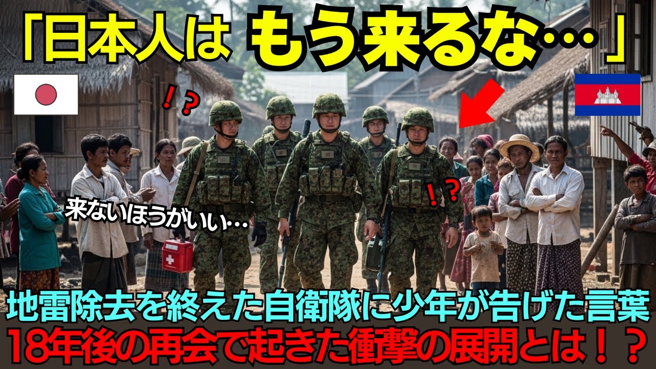 【海外の反応】「日本人はもう来るな…」地雷除去を終えた自衛隊にカンボジア少年が告げた言葉──しかし18年後、カンボジアの村で起きた衝撃の奇跡とは？