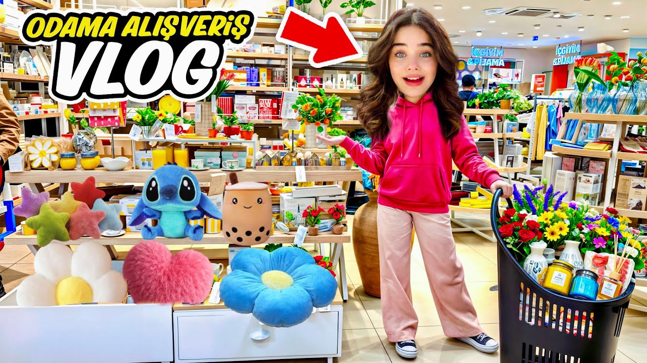 ODAM İ&Ccedil;İN ALIŞVERİŞ YAPTIM !! ELİF SİNEM ALIŞVERİŞ VLOG !! 
