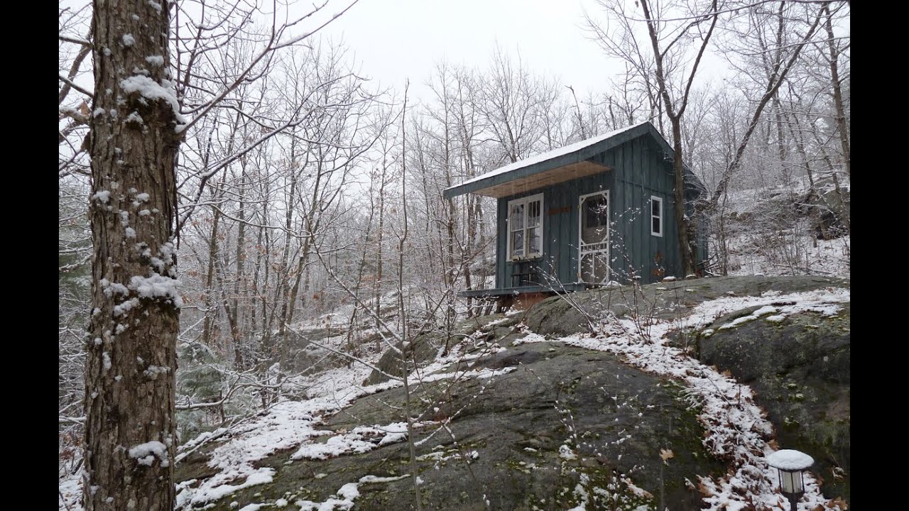 Winter at the lake. New wood stove hot water tank. Ice skating, firewood and family fun. #offgrid