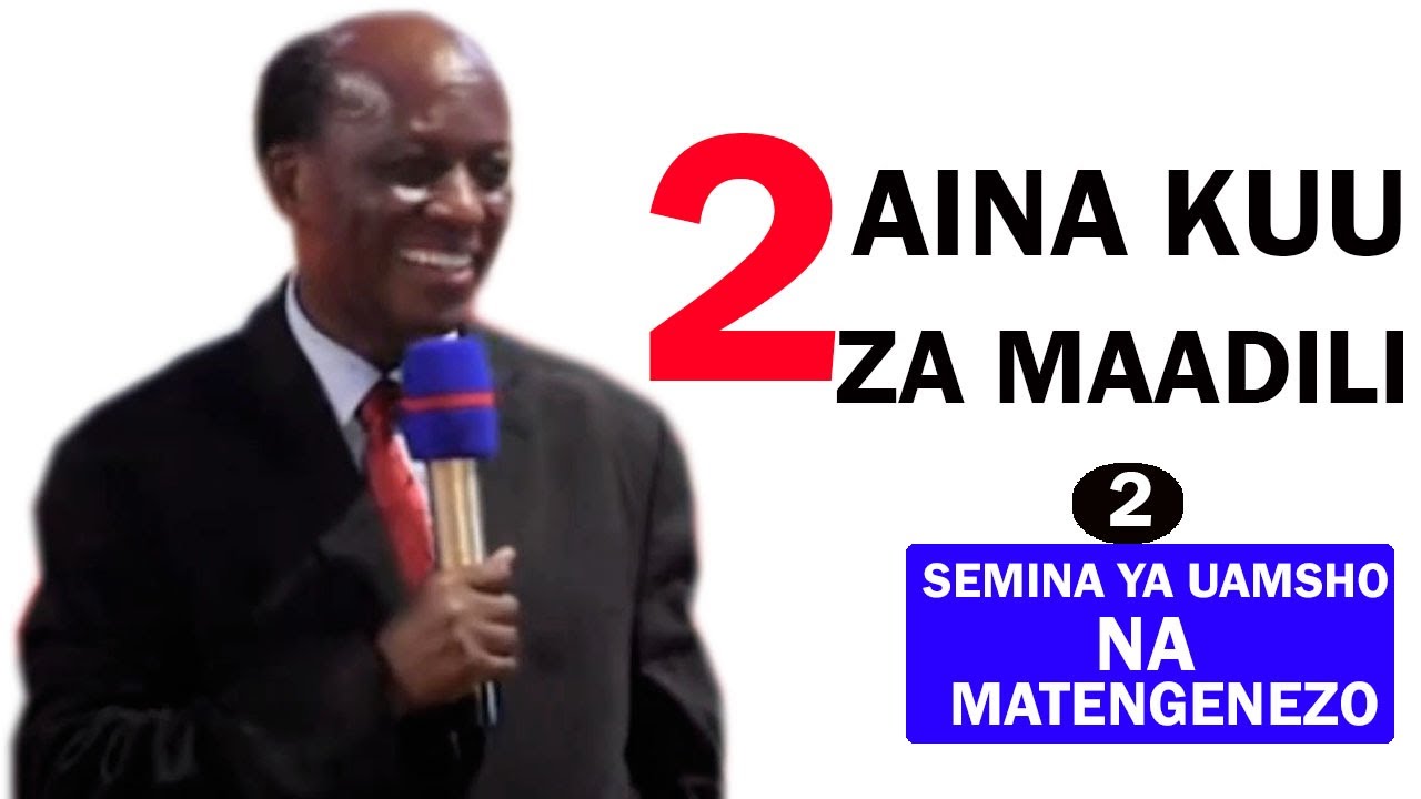 ZIJUE AINA KUU MBILI ZA MAADILI;REV,MOSES MAGEMBE