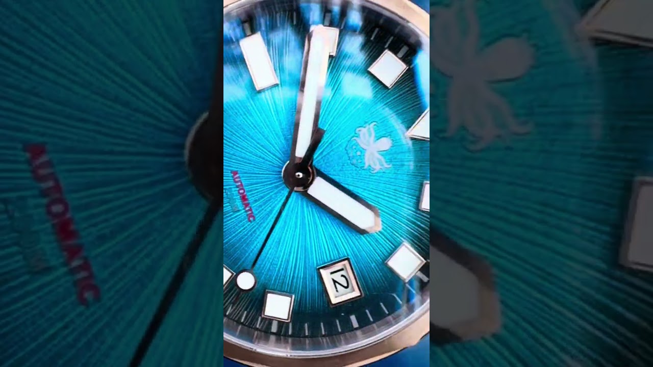 PHOIBOS Argo Bronze 200M Automatic Diver Watch PY057B Spiral Sunray Blue