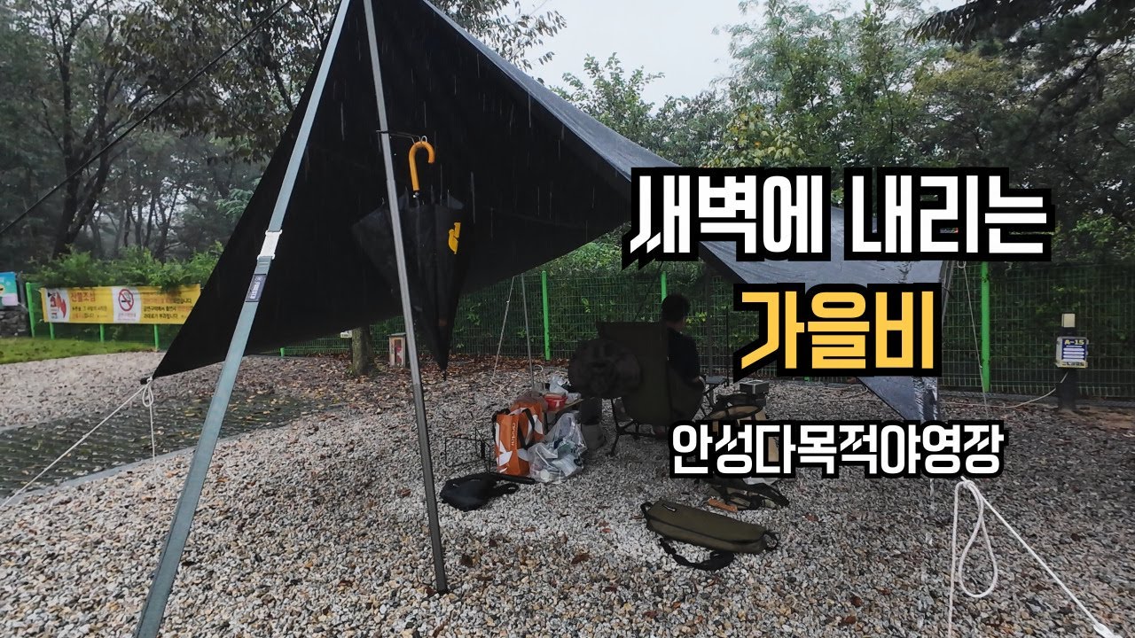 EP53. 새벽에 내리는 가을비 (가을비 캠핑, 후배 저녁 방문, 안성 다목적야영장)