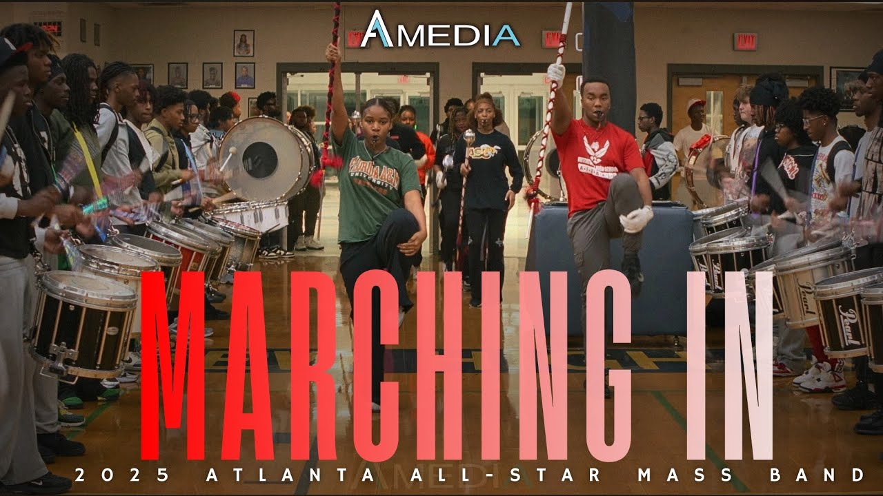 AAMB Marching In  | Atlanta All-Star Mass Band 2025 | 4K 2160p 🔥🎥🎬‼️
