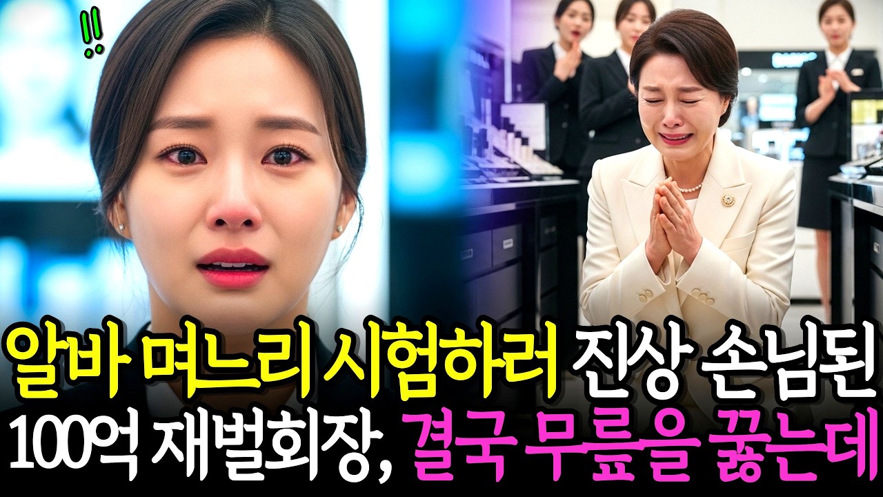 알바 며느리 시험하려 진상 손님 된 100억 재벌회장이 결국 그녀 앞에 무릎 꿇은 이유
