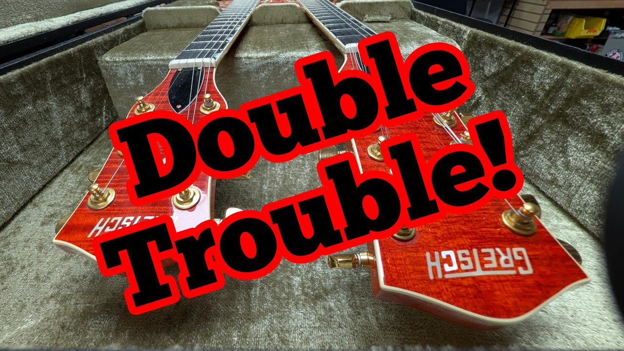 Super Rare and VERY Expensive Double Neck Gretsch. I would change a few things. 