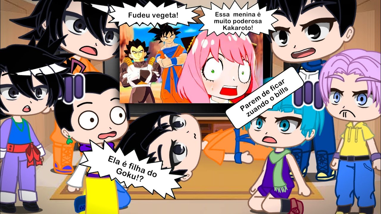 Dragon Ball Super React - Anya Forger conhece Son Goku no Mundo de Dragon ball no Spy x Family Vr