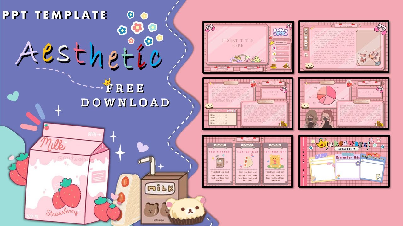 PINK-THEMED KAWAII PPT TEMPLATE | PPT#3 💗 | FREE TEMPLATE | 2022