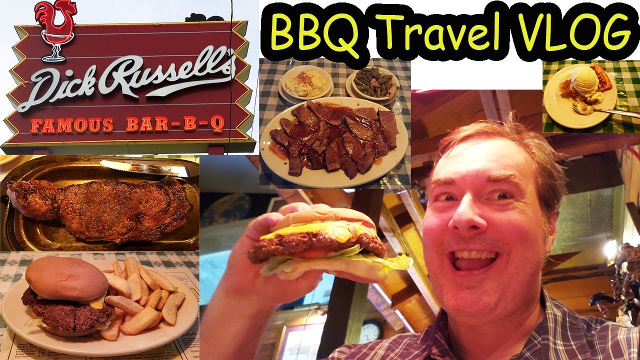 BBQ Travel Vlog: Alabama BBQ, Steaks and Burgers at Dick Russell’s Famous BBQ