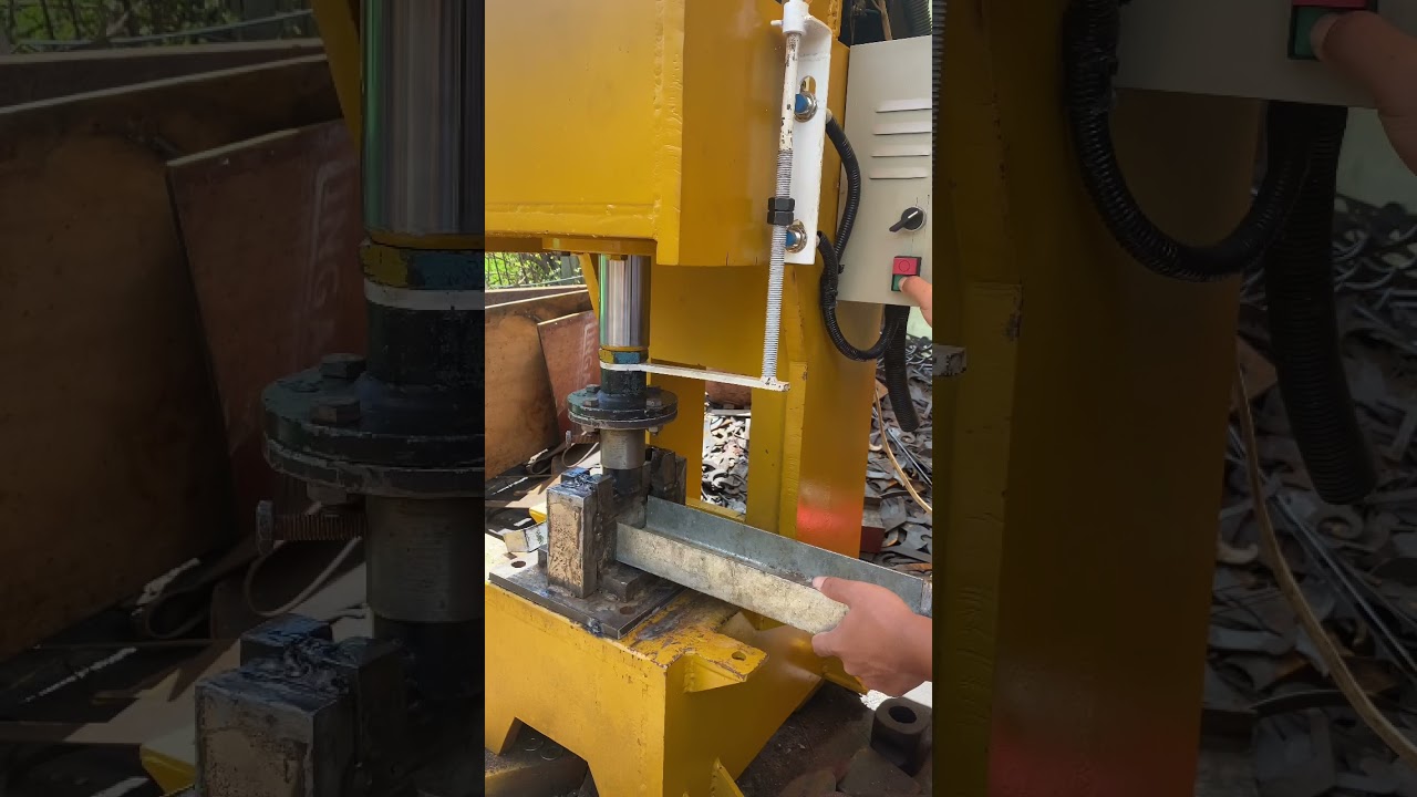 15 ton press,cutting c channel (U beam)
