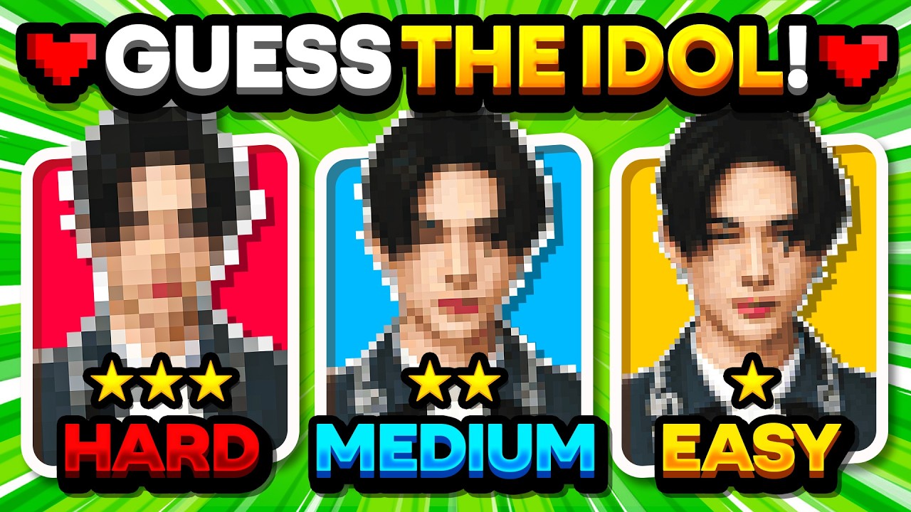 Guess the K-Pop Idol from PIXEL Art! 👾 (Hard ➔ Medium ➔ Easy) 🧠 ANSWER - KPOP QUIZ 💡