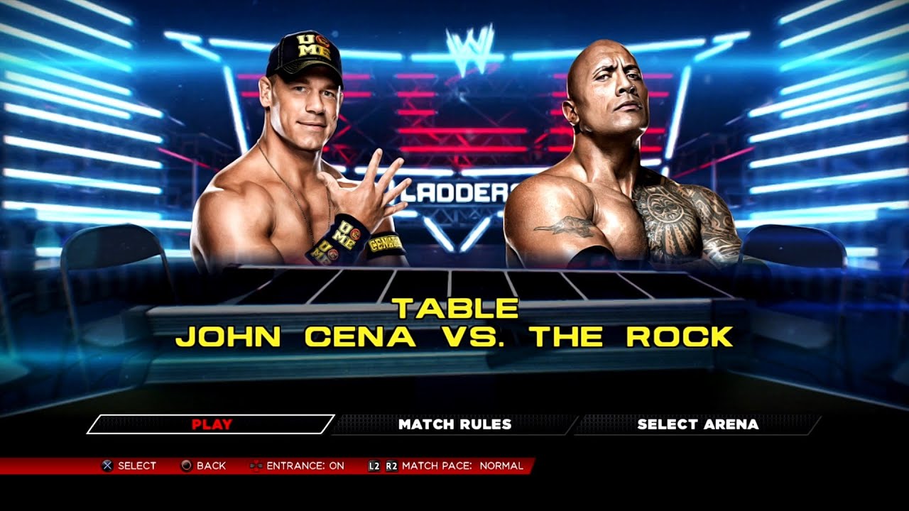 WWE 2K14 PS3 - John Cena VS The Rock - Table [2K][mClassic]
