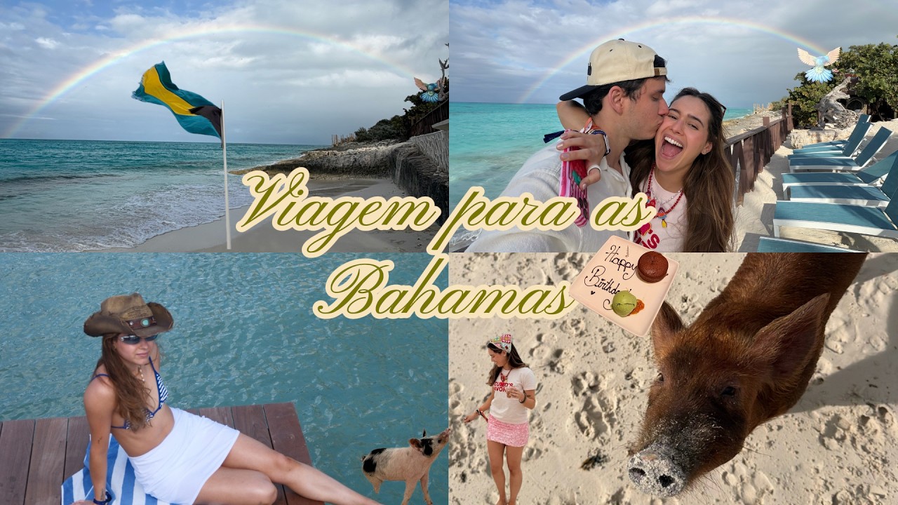 VLOG BAHAMAS: aniversário, praia com porquinhos, jantar dentro de um aquário gigante e muito mais.