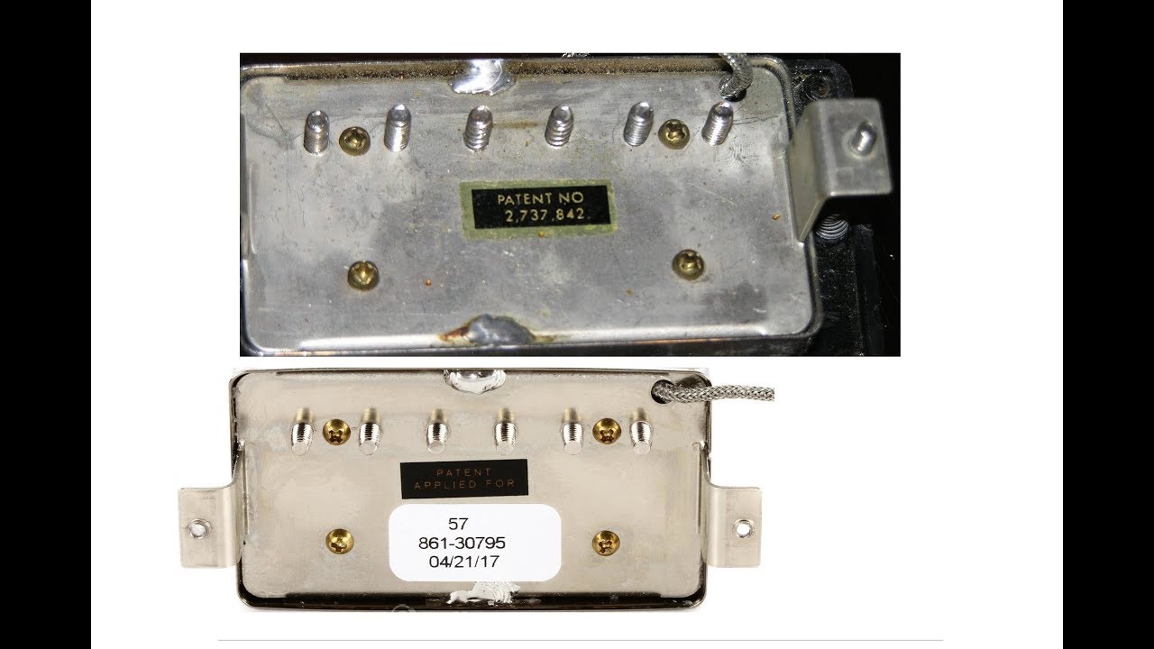 gibson pickup comparison #2 57' classic PAF vs pat. sticker