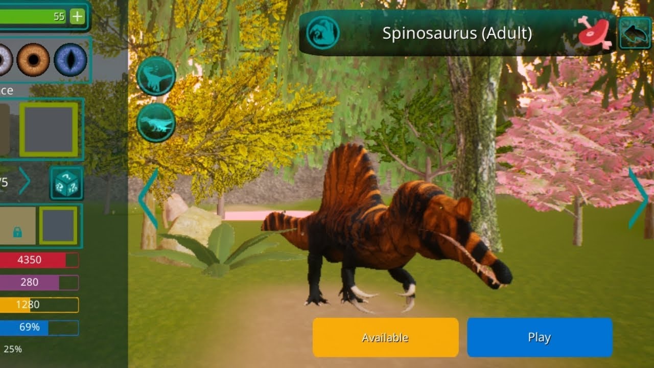 Spinosaurus Gameplay (Title:Spine Lizard) The Cursed Isle Gameplay