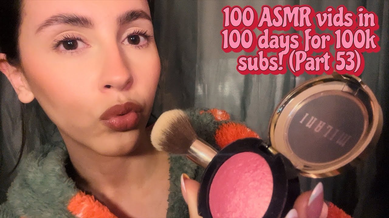 ASMR - Поцелуи, раскрашивающие макияж, и немного заикания 😘