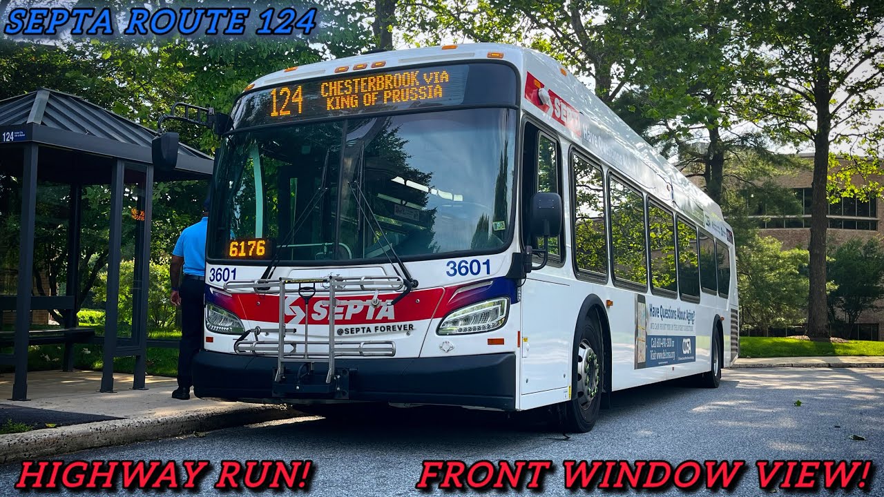 Front Window Ride, Expressway Run! | SEPTA Route 124 Full Route To Chesterbrook, With XDE40 #3601 !