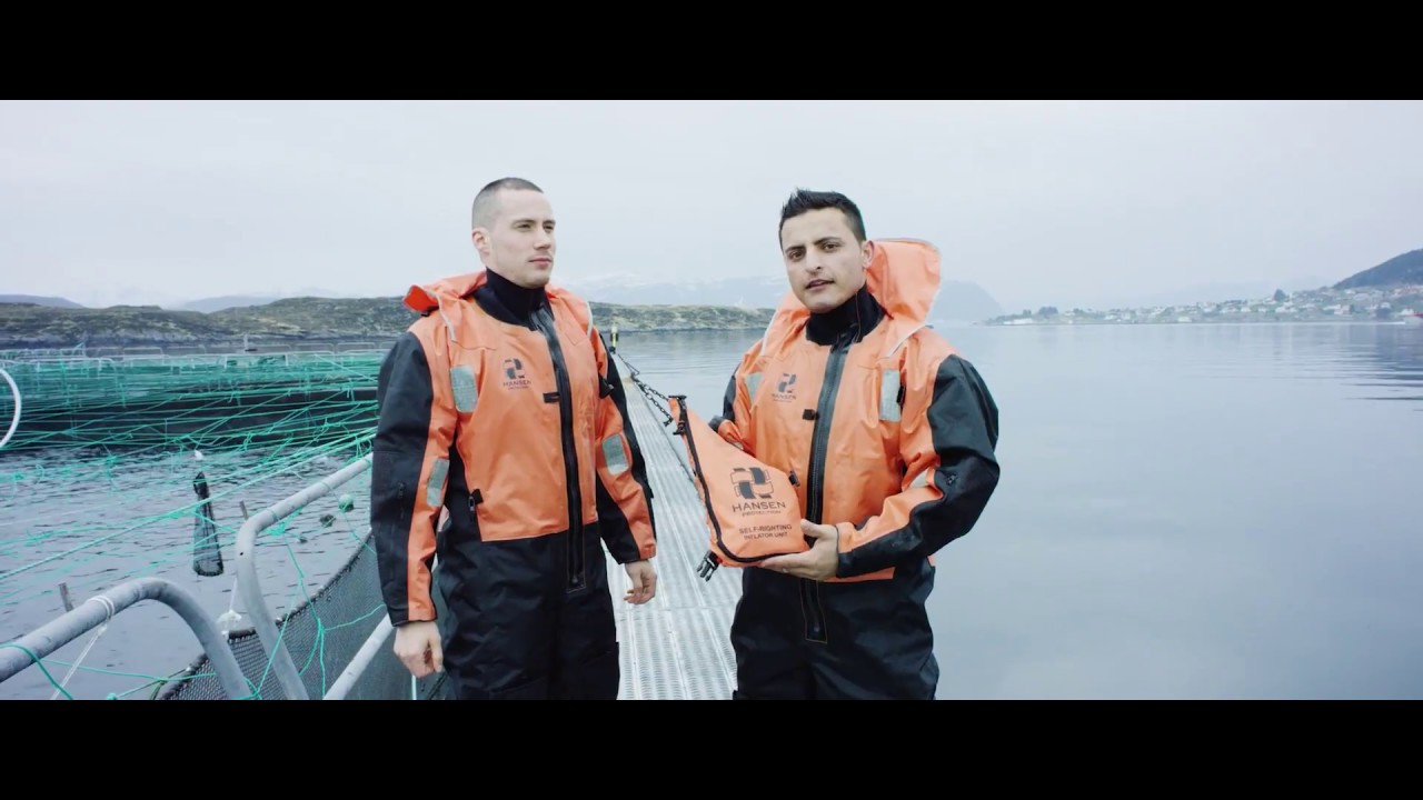 Redningsdrakt SeaFIsh med selvsnuer-enhet fra Hansen Protection