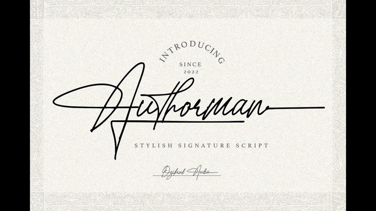 Authorman Font Download