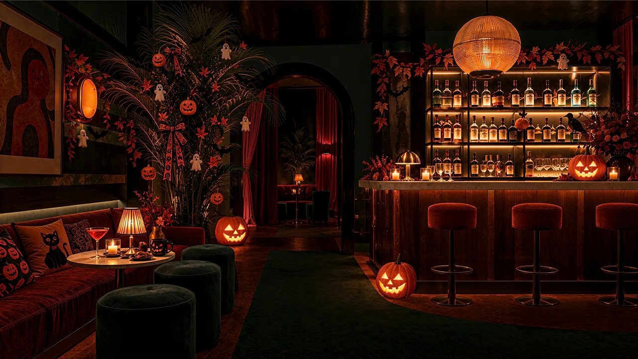a quiet autumn night in a vintage jazz bar 🥃 1950s/60s midnight jazz noir for sleep and relaxation