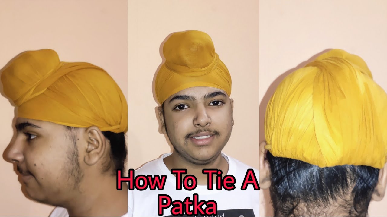 How To Tie A Sikh Boy Patka //  In Very Esay Style.  (A.S Youtubers)