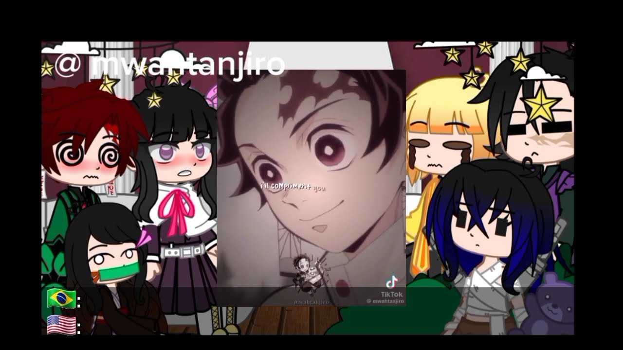 kamaboko squad react to tanjiro kamado☀️(🇧🇷|🇺🇸) (manga spoilers) (tankan)
