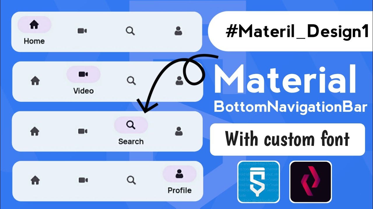 Материал BottomNavigationBar в Sketchware Pro без пользовательских блоков и библиотеки #sketchpro...