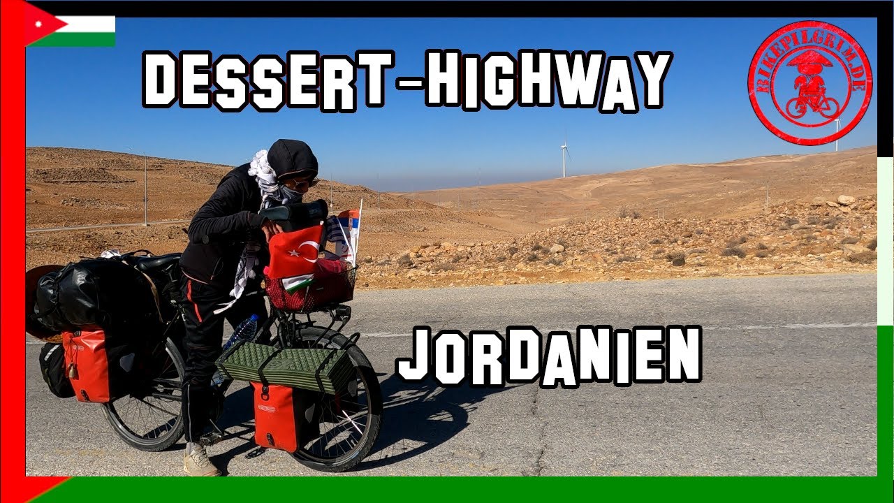 🇯🇴56 - Fahrrad-Weltreise 🚲🌍 #jordanien, durch Wind und Wüste auf dem Desert Highway bis Akaba