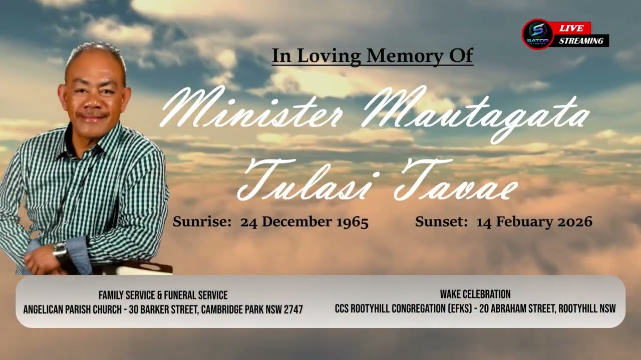 LIVE. Family Service for Mautagata Tulasi Tavae