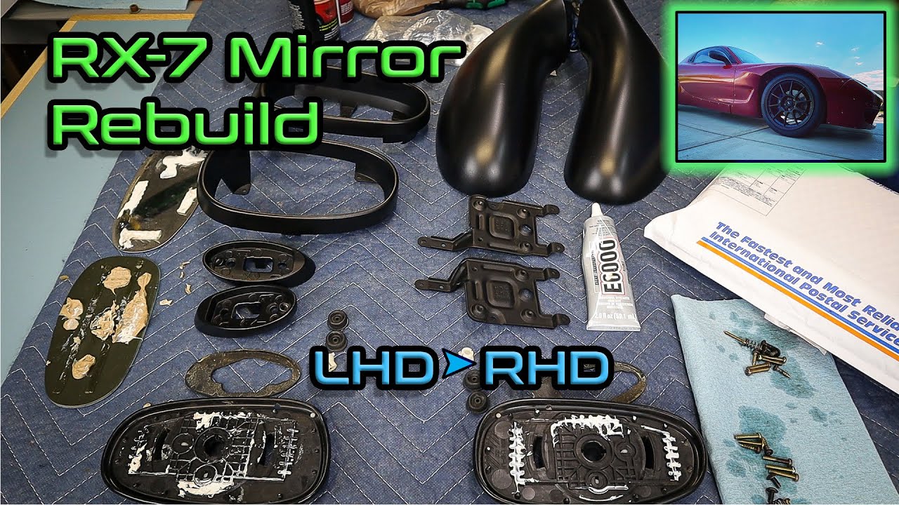 FD RX7 Side Mirror Restoration (LHD to RHD)