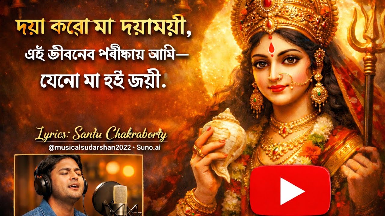 দয়া করো মাগো দয়াময়ী | Lyrical Video | New Bengali Devotional Song 2026 | @MusicalSudarshan2022 