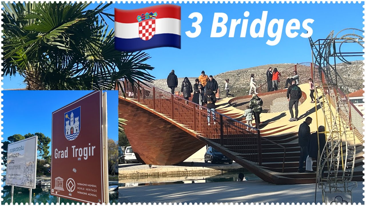 THREE BRIDGES in TROGIR CROATIA -Newly renovated #tourist #spot #winter #season Vlogmas3