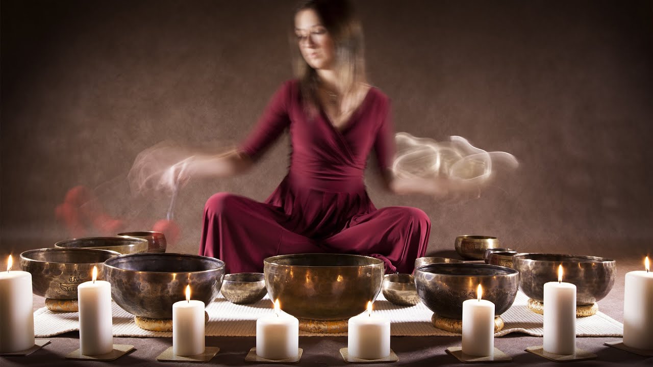 Tibetan Healing Sounds┇Singing Bowls @ 528Hz + Fire Sounds