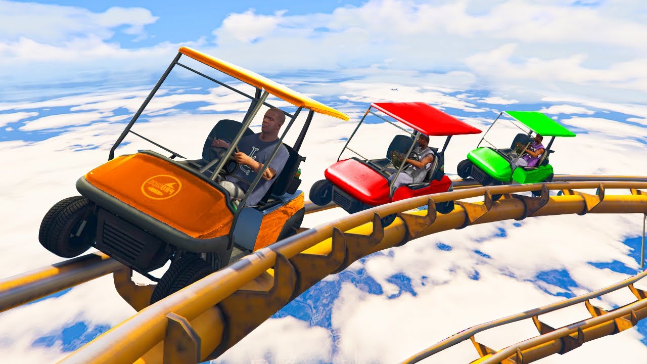 GOLF CART ROLLERCOASTER! (GTA 5 Funny Moments)