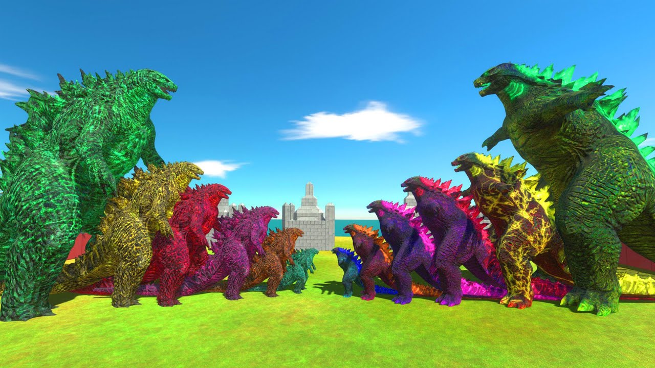 Growing GODZILLA 2014 VS Growing GODZILLA 2021- Godzilla Size Comparison - ARBS