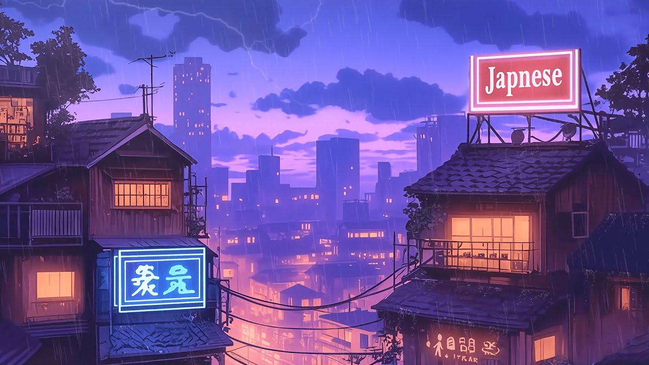 That Quiet Rain Before You Sleep 🌙 Lofi Hip Hop Vibes | Tokyo Night Mood by The Japanese Town