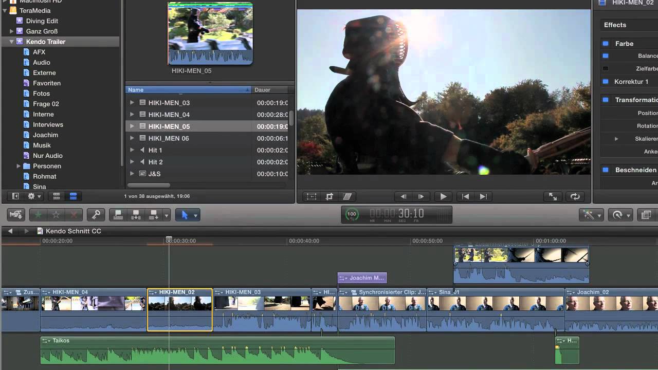 Final Cut Pro X - Die Auto-Farbkorrektur einsetzen